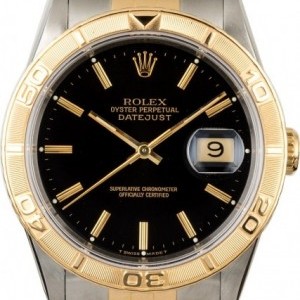 Rolex PreOwned  Datejust Turn-O-Graph 16263 Black Dial 16263 832241