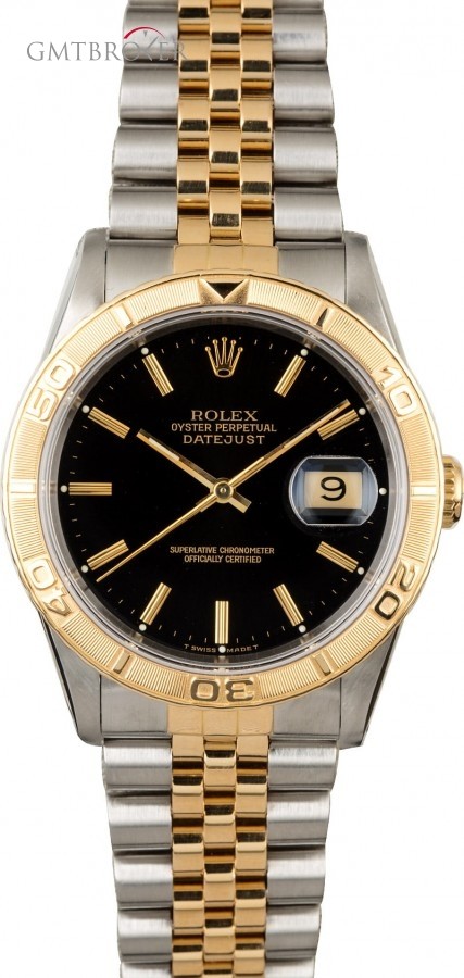 Rolex PreOwned  Datejust Turn-O-Graph 16263 Black Dial 16263 832241
