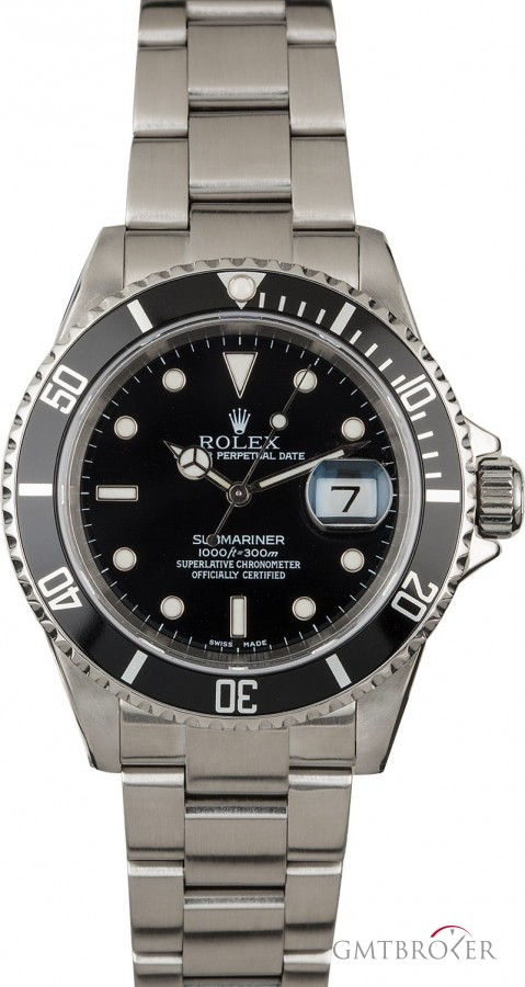 Rolex Used  Submariner 16610 Black Luminous Dial Dial 848774