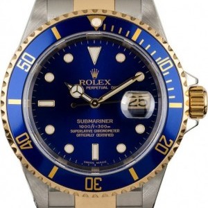 Rolex PreOwned  Submariner 16613 Blue Luminescent Dial 16613 832985