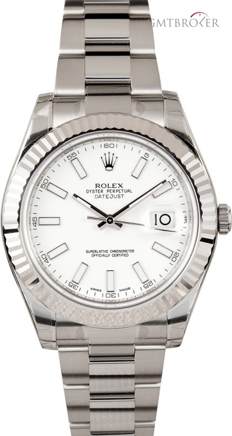 Rolex Mens  DateJust II 116334 White Dial Dial 379471