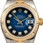 Rolex Lady Datejust 179173 Blue Vignette Diamond Dial