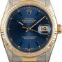 Rolex Datejust 16233 Blue Index Dial Two Tone Jubilee