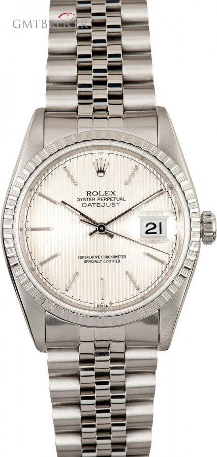 Rolex Datejust 16220 Silver Tapestry Tapestry 733125