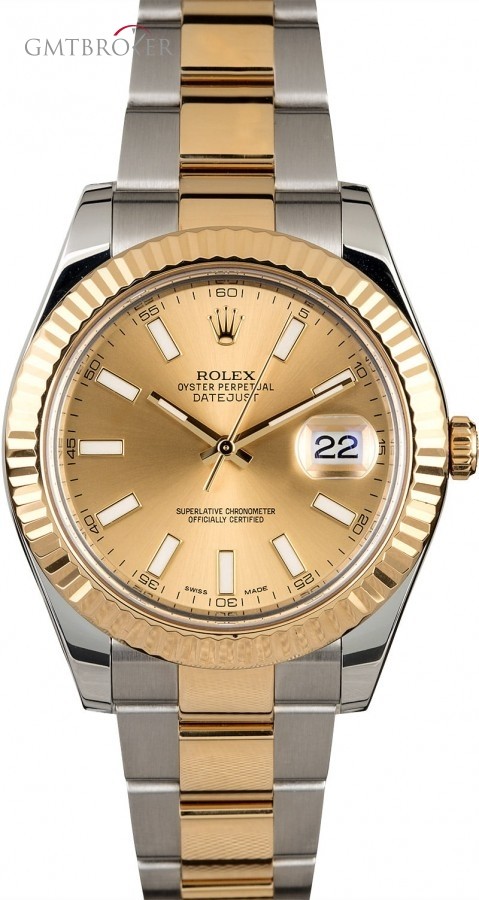 Rolex Used  Datejust II Ref 116333 Champagne Dial Dial 842918