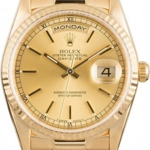 Rolex Mens  President 18238 Day-Date Champagne Dial 18238 850745