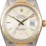 Rolex Used  Datejust 16013 Silver Tapestry Index Dial