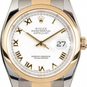 Rolex PreOwned  Datejust 116203 White Roman Dial 116203 836542
