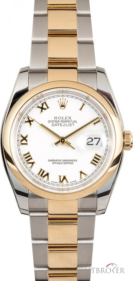 Rolex PreOwned  Datejust 116203 White Roman Dial 116203 836542