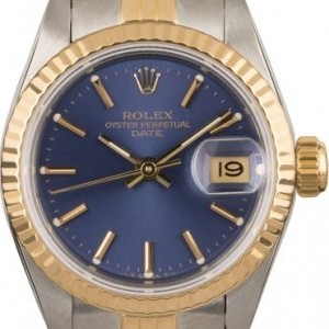 Rolex Lady Datejust 69173 Two Tone Jubilee Band with Blu 69173 777758