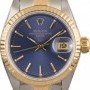 Rolex Lady Datejust 69173 Two Tone Jubilee Band with Blu