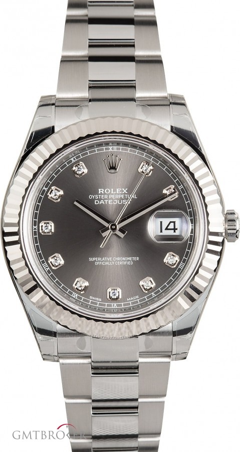 Rolex Datejust 116334 Slate Dial with Diamonds 116334 824522