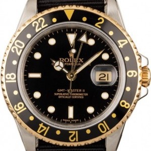 Rolex PreOwned  GMT-Master II Ref 16713 Black Nato Strap 16713 843397