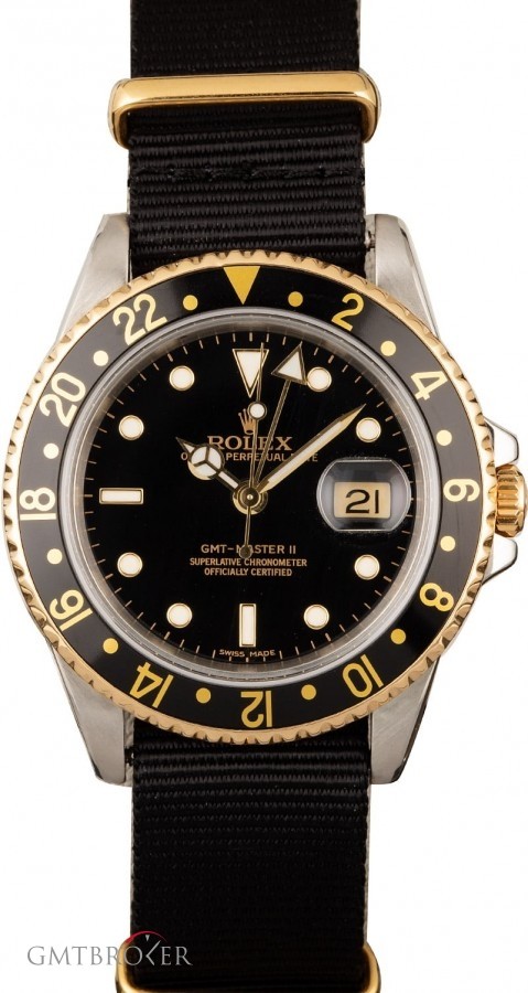Rolex PreOwned  GMT-Master II Ref 16713 Black Nato Strap 16713 843397