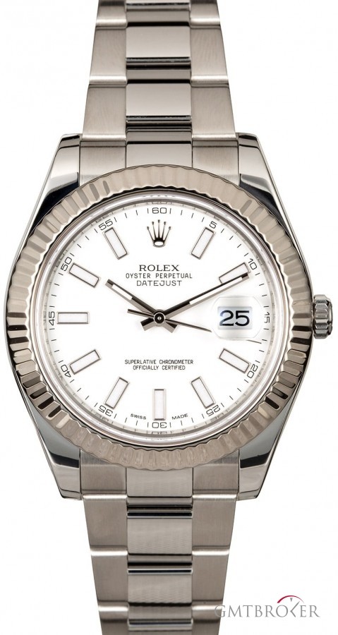 Rolex Datejust II Ref 116334 White Luminous Dial 116334 785651