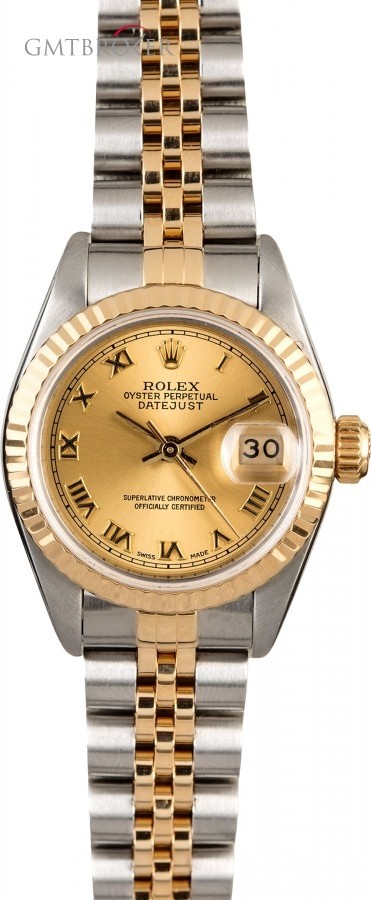 Rolex Womens  Datejust 69173 Champagne Roman Roman 789227