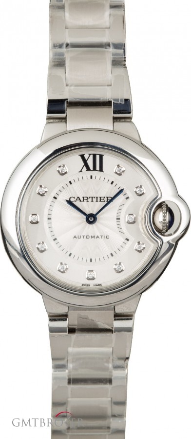 Cartier Ballon Bleu WE308074 Silver Diamond Dial WE308074 842628