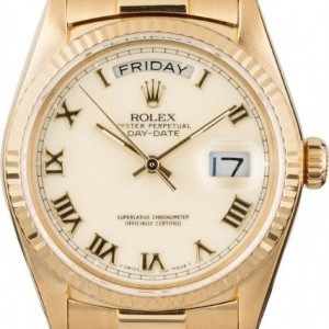 Rolex President 18038 Ivory Roman Dial 18038 843124