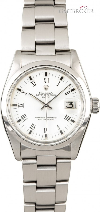 Rolex PreOwned  Date 1500 White Dial Dial 829376