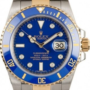 Rolex PreOwned  Submariner 116613 Blue Dial with Diamond 116613 850085