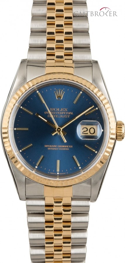 Rolex Used  Datejust 16233 Blue Index Index 854213