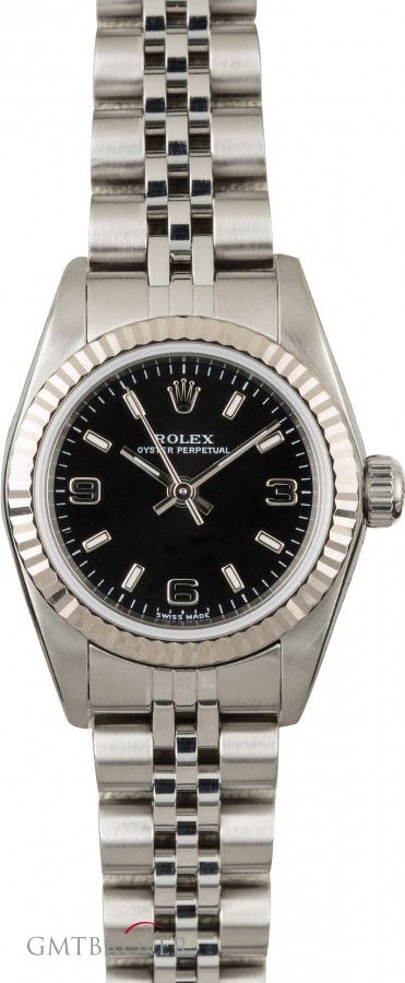 Rolex Ladies  Oyster Perpetual 76094 Black Dial 76094 851372