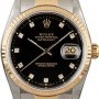 Rolex DateJust Stainless  Gold Diamond Dial 16233