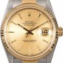 Rolex Mens  Datejust 16233 Champagne Tapestry Dial