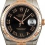 Rolex Datejust 116231 Black Sunburst Dial Rose Gold