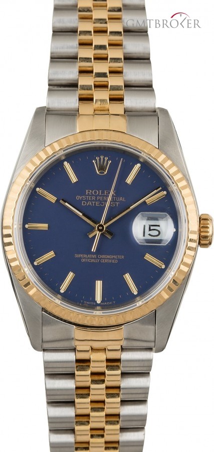 Rolex Used  Datejust 16233 Blue Index Dial Dial 848114