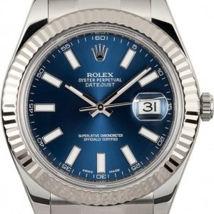 Rolex PreOwned  Datejust 116334 Blue Luminous Dial 116334 840480