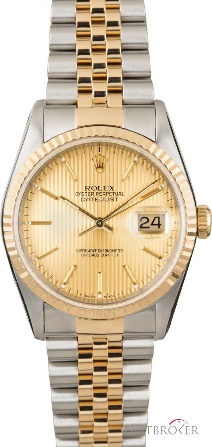 Rolex PreOwned  Datejust 16233 Champagne Tapestry Dial Dial 842960