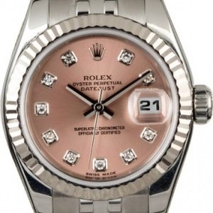 Rolex Ladies Datejust 179174 Salmon Diamond Dial 179174 833798