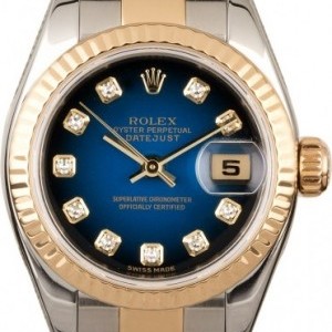 Rolex Datejust 179173 Blue Vignette Diamond Dial 179173 827978