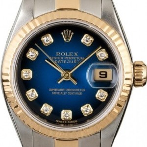 Rolex Datejust 79173 Blue Vignette Diamond Dial Dial 822293