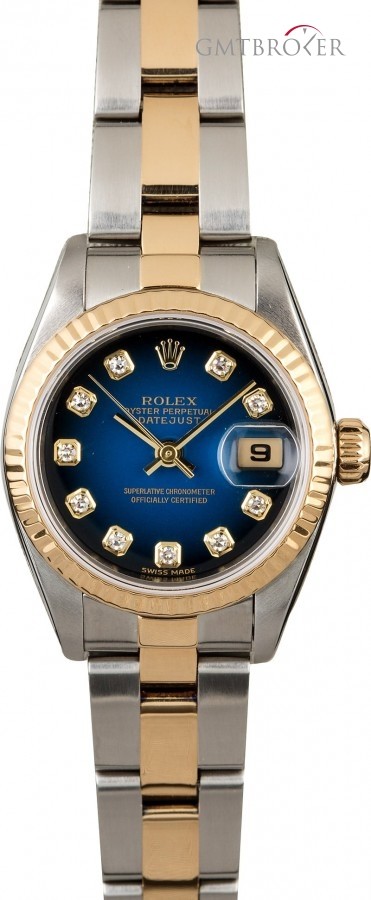 Rolex Datejust 79173 Blue Vignette Diamond Dial Dial 822293
