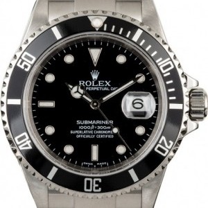 Rolex Certified  Submariner 16610 Oyster Perpetual Perpetual 829922