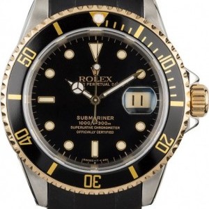 Rolex Submariner 16613 Black Rubber Strap 16613 844627