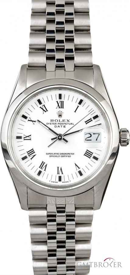 Rolex Mens  Date 15000 White Dial Dial 812102