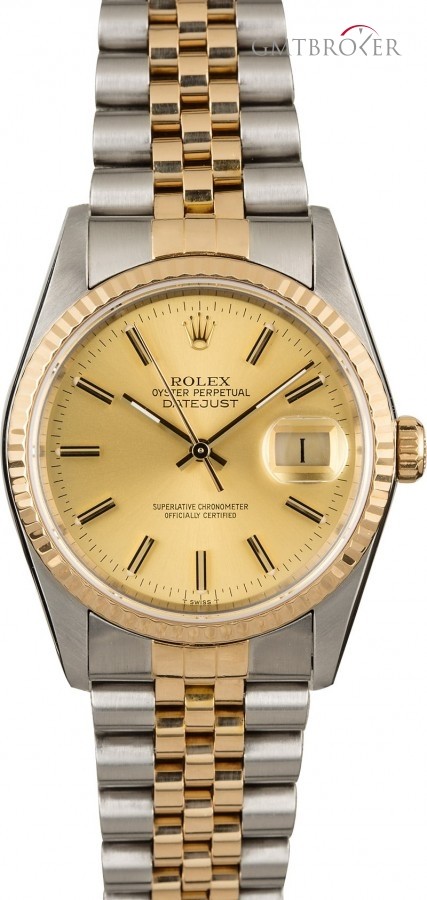 Rolex Datejust 16233 Champagne Dial with Two Tone Jubile Jubilee 840804