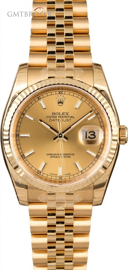 Rolex Unworn  Datejust 116238 Yellow Gold Jubilee Jubilee 840049