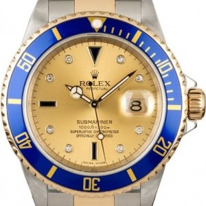 Rolex Used  Submariner 16613 Champagne Serti Dial Dial 834439