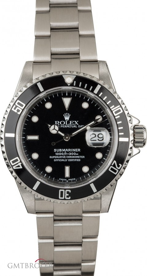 Rolex Pre-Owned  Submariner 16610 Black Insert Insert 848414