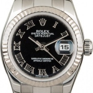 Rolex Datejust 179174 Black Roman Dial 179174 839014