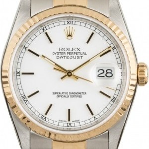 Rolex PreOwned  Datejust 16233 White Dial Two Tone 16233 851981