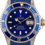 Rolex Two Tone Submariner 16613 Blue Rubber Strap