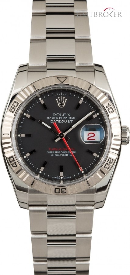 Rolex Used  Datejust Turn-O-Graph 116264 Black Dial 116264 852989
