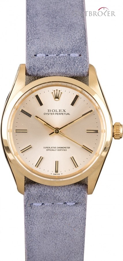 Omega Oyster Perpetual 1002 Silver Dial with Yellow Gold Case 820529