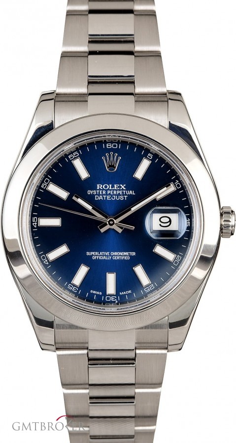 Rolex Used  Datejust 116300 Blue Index Dial 116300 827996