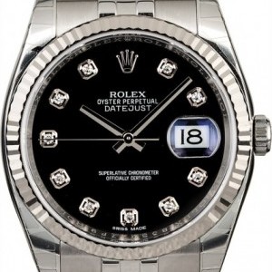 Rolex Datejust 116234 Black Dial with Diamonds 116234 801927